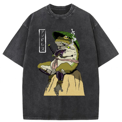 Tokyoviva Samurai Frog Washed T-shirt
