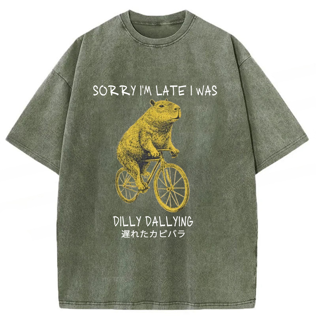 Tokyoviva Delayed Capybaras Washed T-shirt
