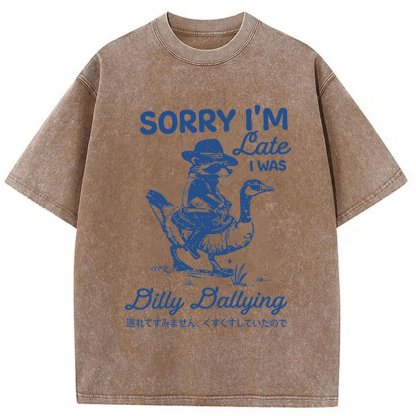 Tokyoviva Dilly Dallying Funny Washed T-shirt
