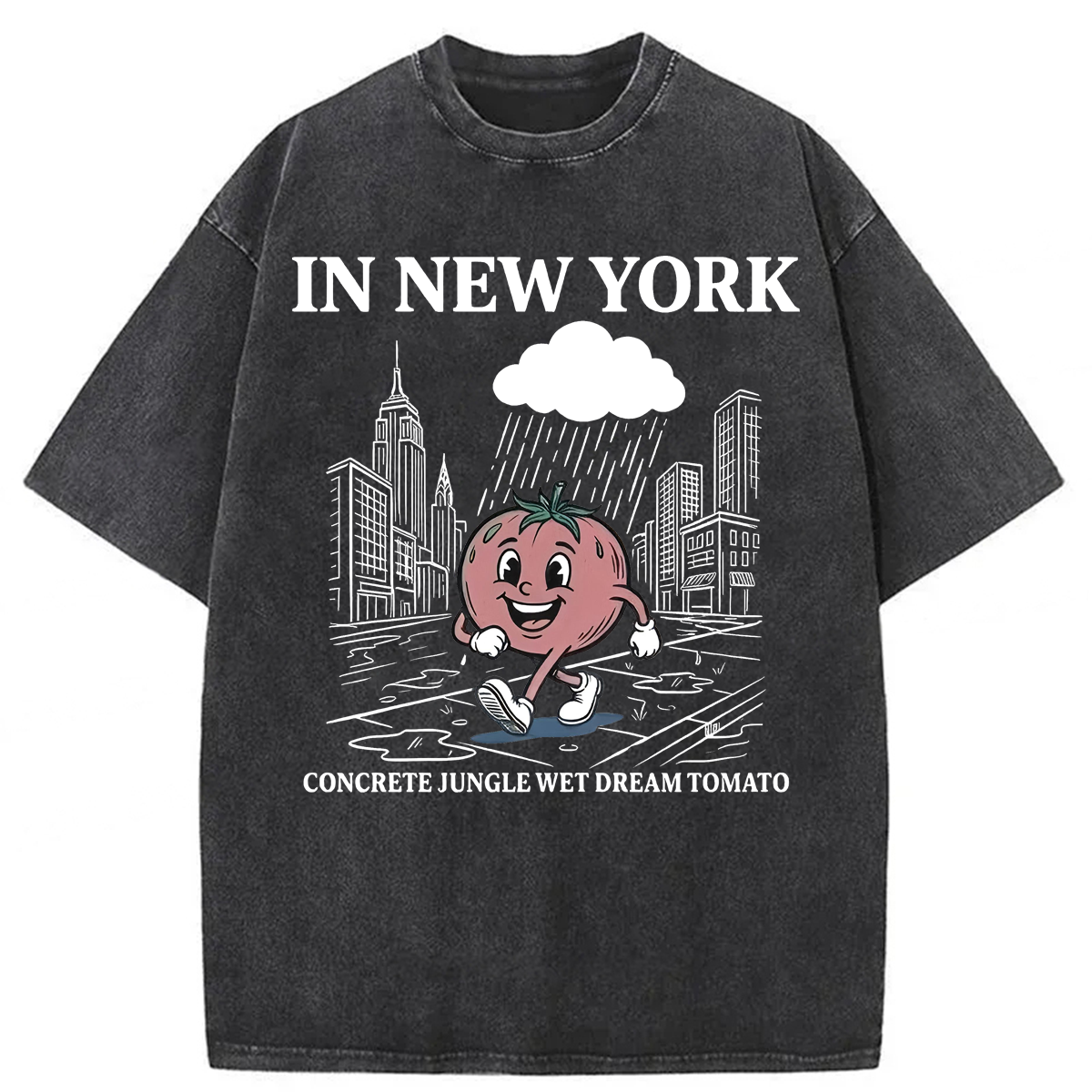 Tokyoviva In New York Concrete Jungle Wet Dream Tomato Washed T-shirt