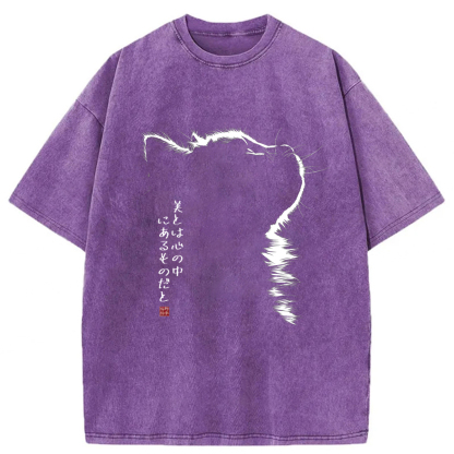 Tokyoviva Beautiful Cat Washed T-shirt