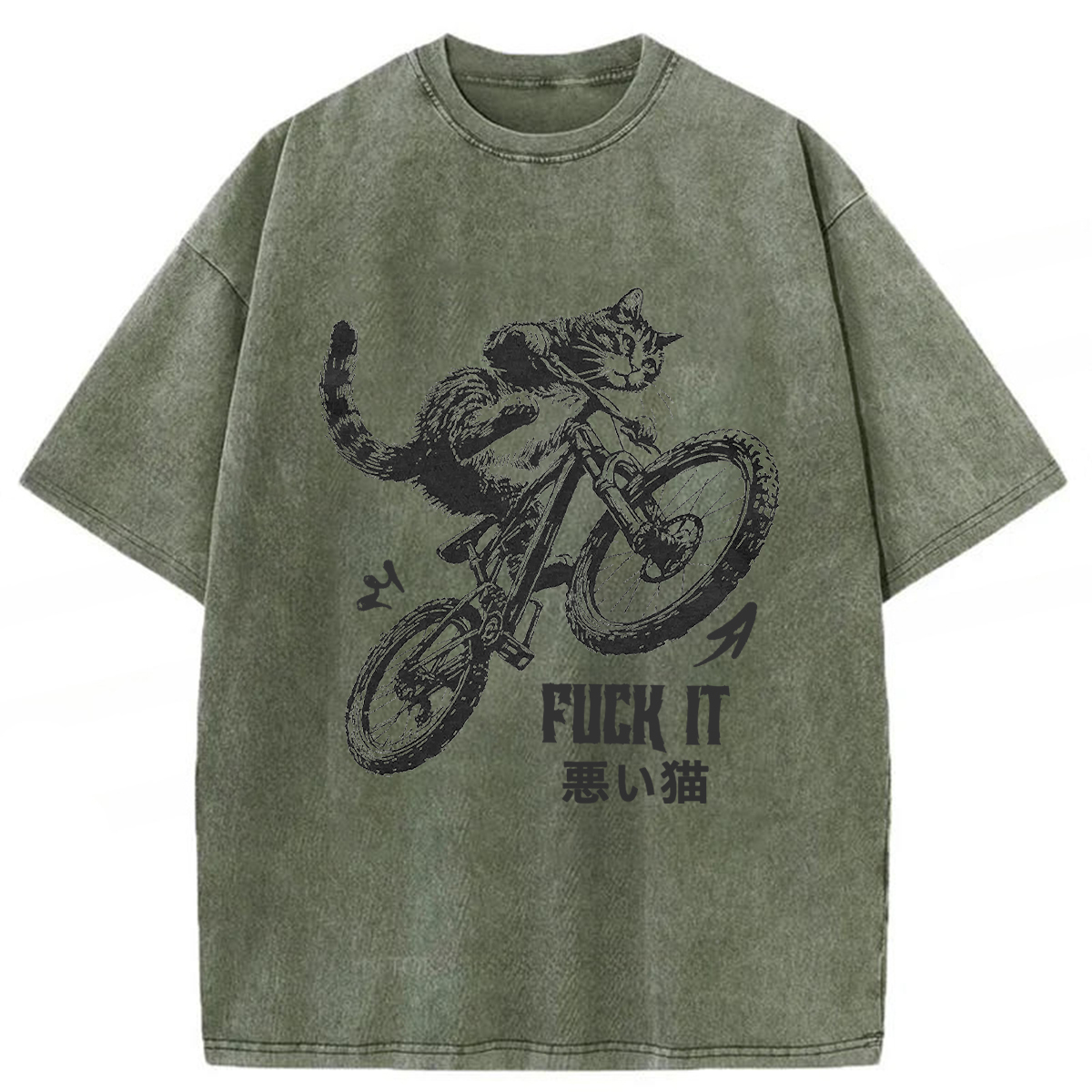 Tokyoviva Bad Cat Washed T-shirt