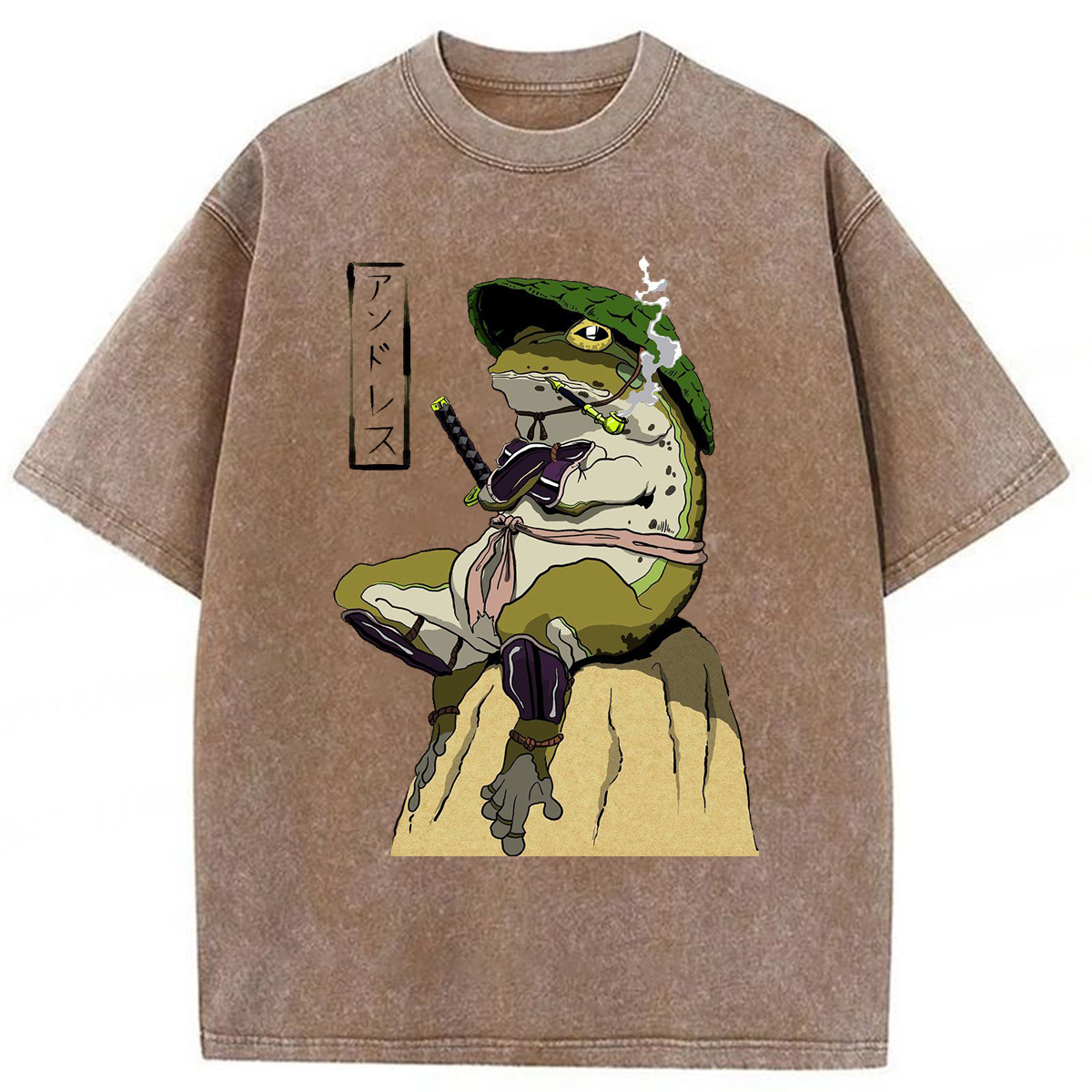 Tokyoviva Samurai Frog Washed T-shirt