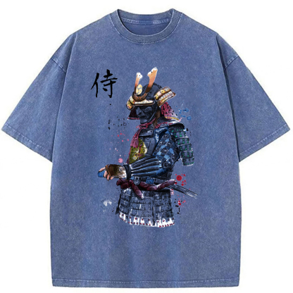 Tokyoviva Samurai Watercolor Washed T-shirt