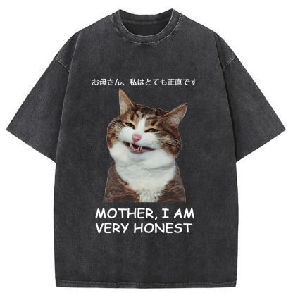 Tokyoviva Honest Cat Washed T-shirt