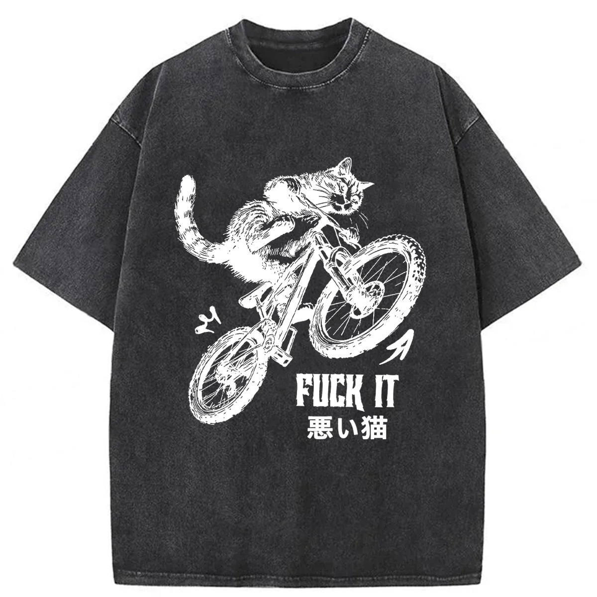 Tokyoviva Bad Cat Washed T-shirt