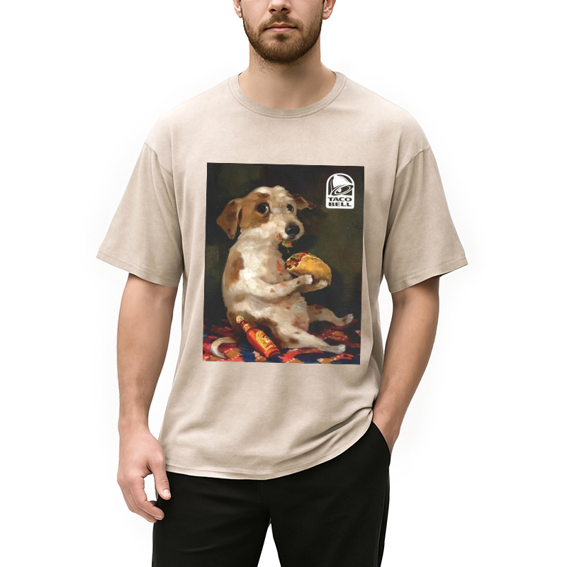Dog Chill With Taco Bell Vintage Washed T-Shirt