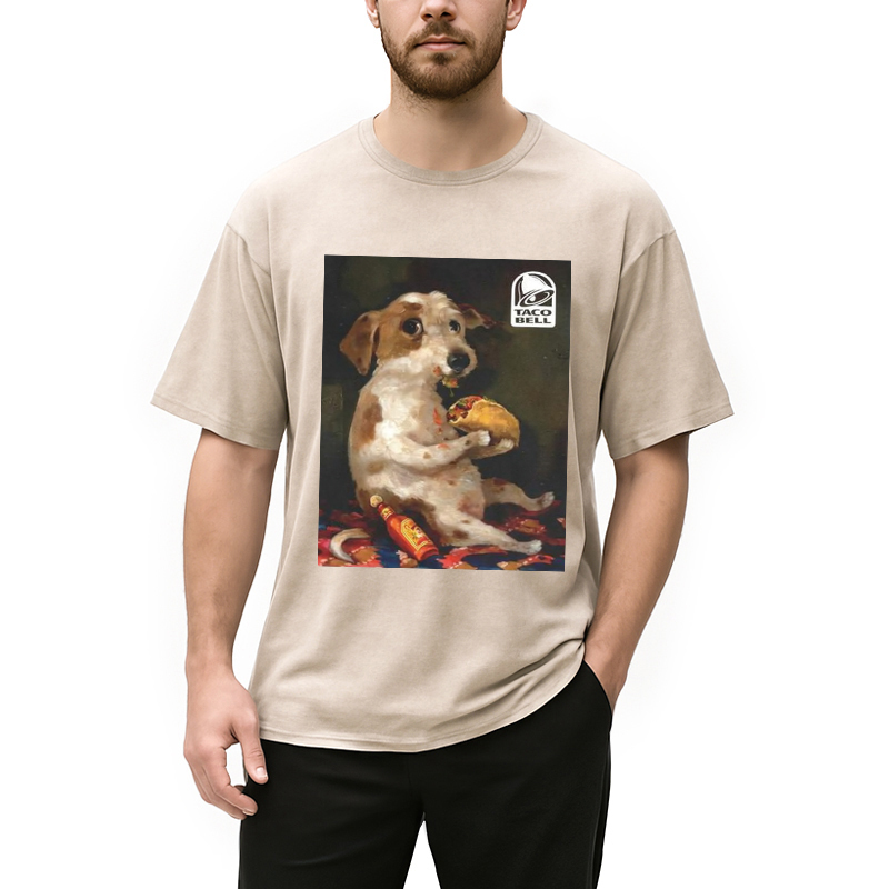 Dog Chill With Taco Bell Vintage Washed T-Shirt