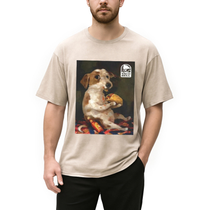 Dog Chill With Taco Bell Vintage Washed T-Shirt