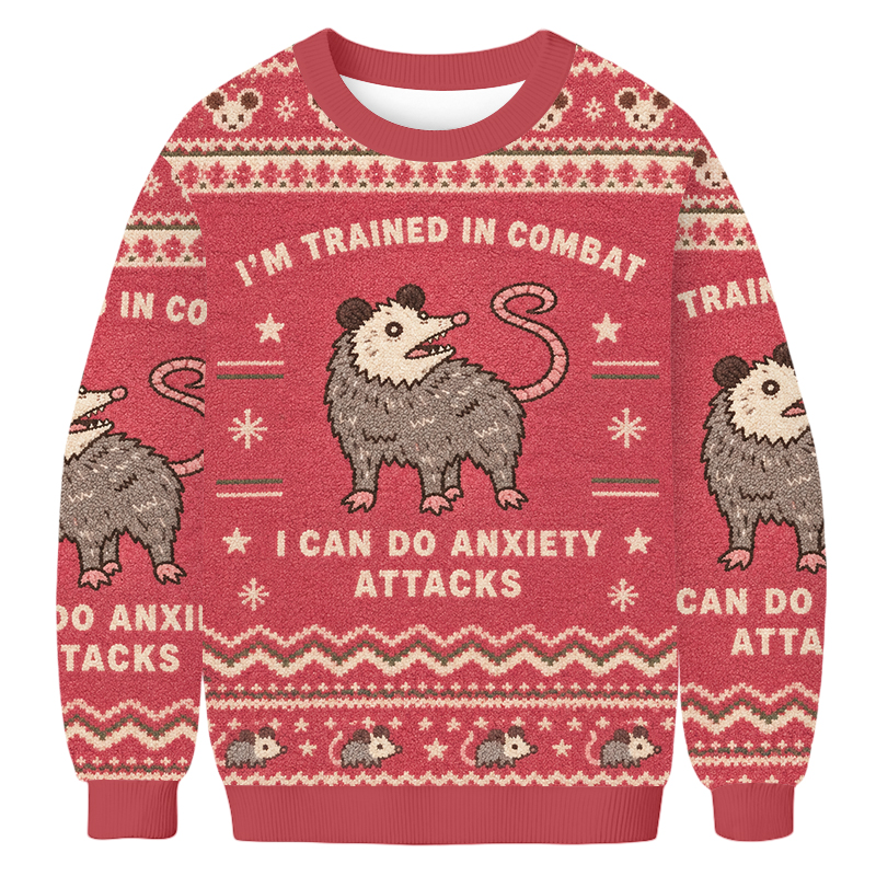 Baddiecat I Can Do Anxiety Attacks Ugly Sweatshirt