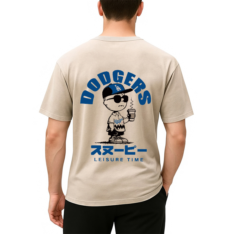 Dodger Snoopy Vintage Japanese Back Washed T-Shirt