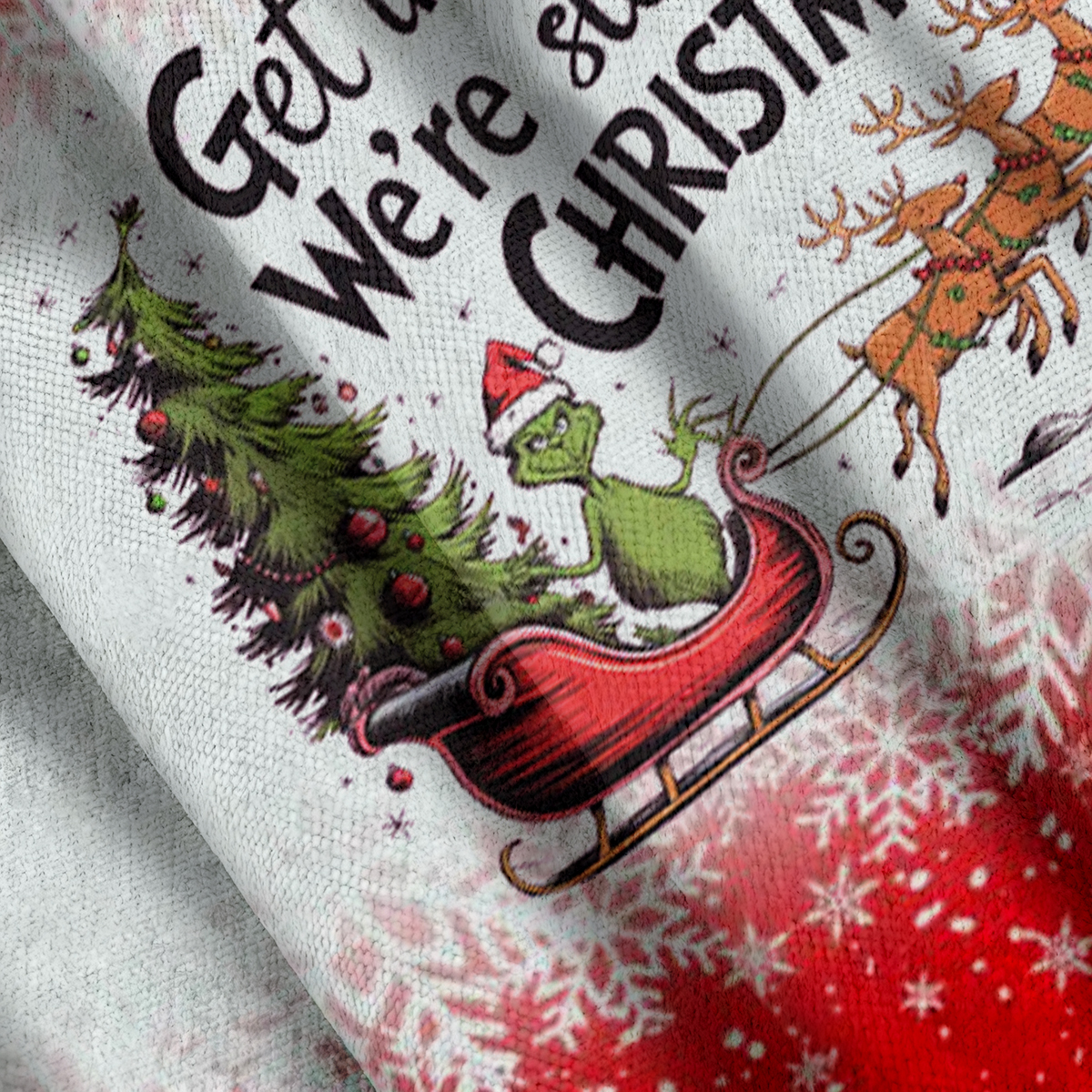 Baddieca Get In Loser We're Stealing Christmas Christmas Ugly Sweatshirt