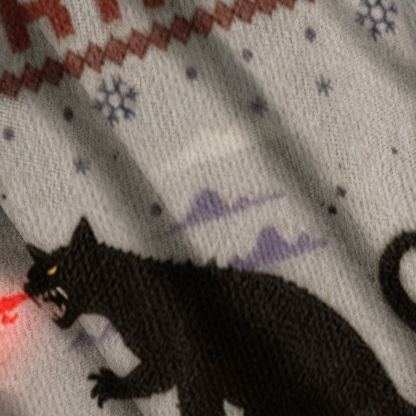 Baddiecat Cat-Zilla Christmas Ugly Sweatshirt