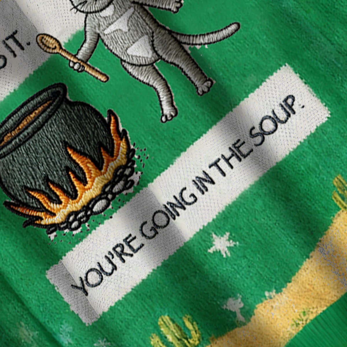 Baddiecat Cannibal Cat Christmas Ugly Sweatshirt