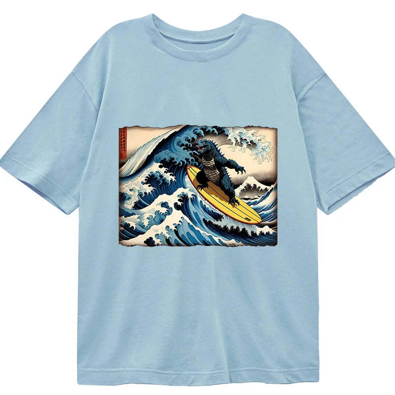 Dinosaur Surfing Japanese Classic T-Shirt