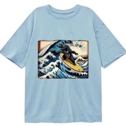 Dinosaur Surfing Japanese Classic T-Shirt