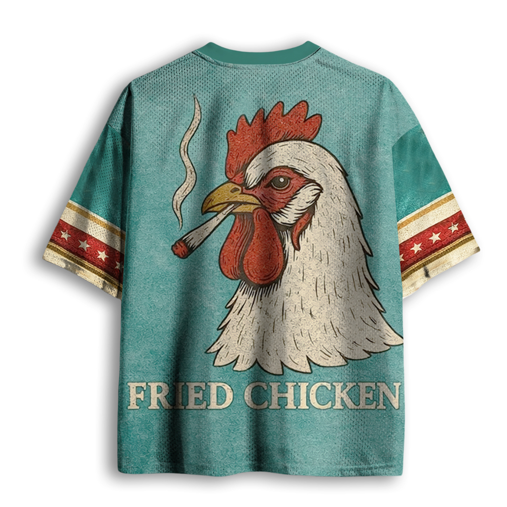 Baddiecat Funny Fried Chicken Mesh Jersey