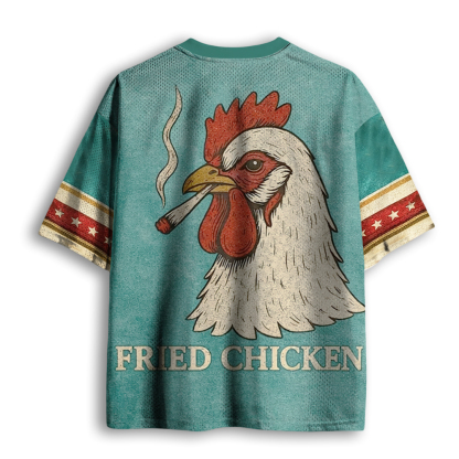 Baddiecat Funny Fried Chicken Mesh Jersey