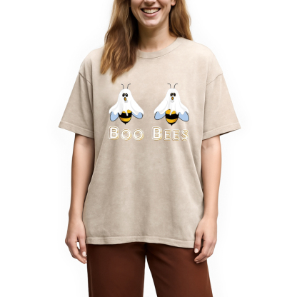 Cute Funny Boobees Halloween Washed T-Shirt
