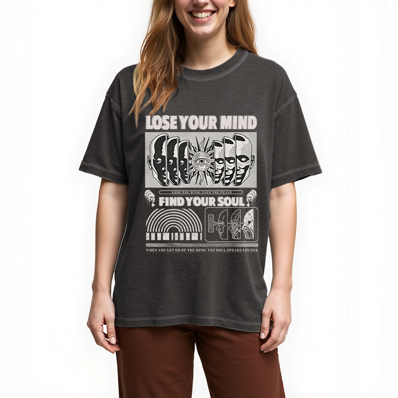 Lose Mind Find Soul Gradient Washed T-Shirt
