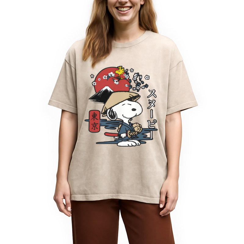 Peanuts Japanese Washed T-Shirt