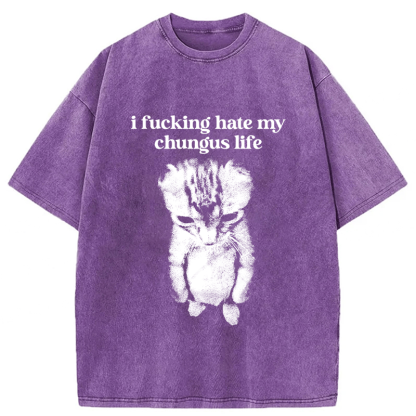 Tokyoviva I Fucking Hate My Chungus Life Washed T-Shirt