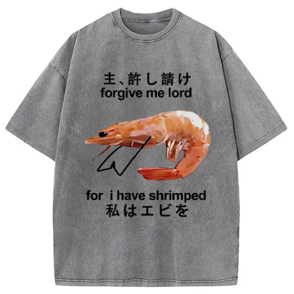 Retreating Shrimp Washed T-Shirt