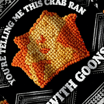 Baddiecat You're Telling Me This Crab Ran With Goons Christmas Ugly Sweatshirt