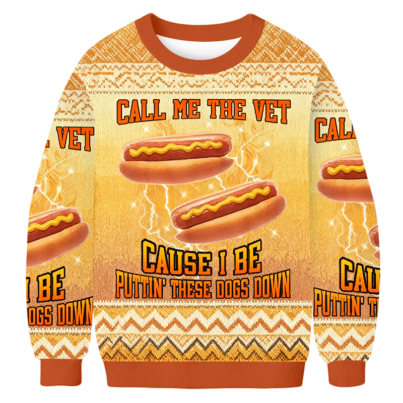 Baddiecat Call Me The Vet Cause I Be Puttin' These Dogs Down Ugly Sweatshirt