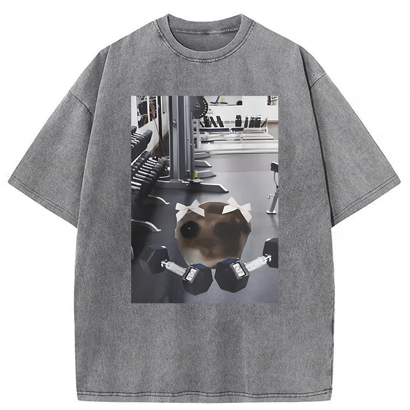 Tokyoviva Sad Hamster Workout Washed T-shirt