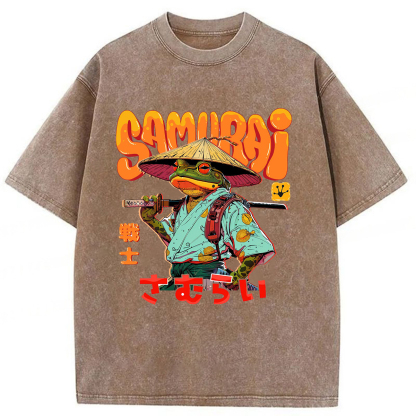 Tokyoviva Samurai Frog Washed T-shirt