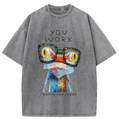 Tokyoviva Supervising Frogs Washed T-shirt