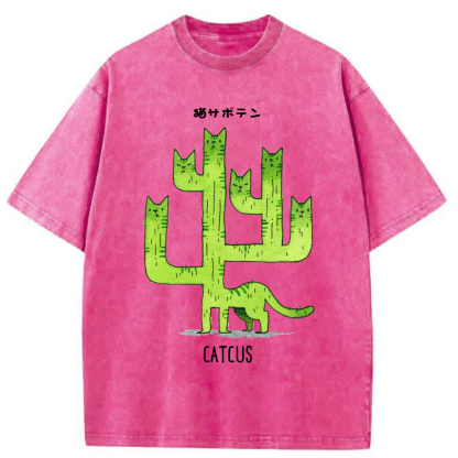 Tokyoviva Funny Catcus Washed T-shirt