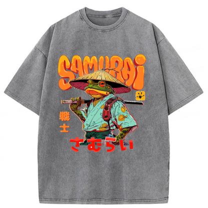 Tokyoviva Samurai Frog Washed T-shirt