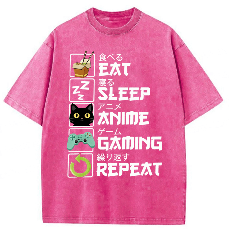 Tokyoviva Japanese Style Food Game Washed T-shirt