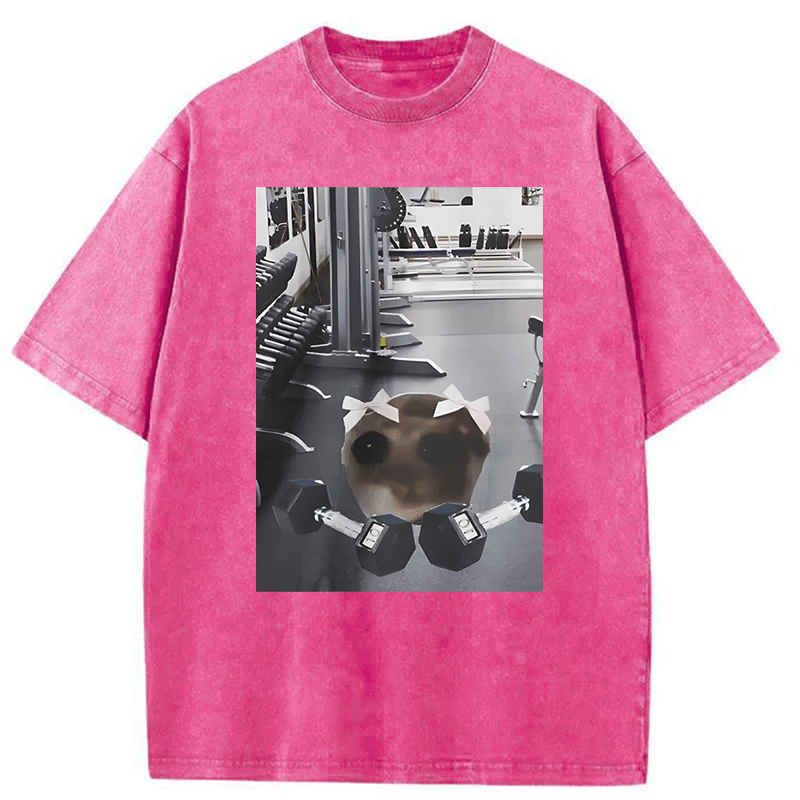 Tokyoviva Sad Hamster Workout Washed T-shirt