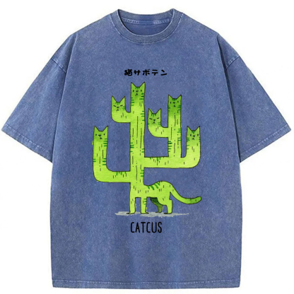 Tokyoviva Funny Catcus Washed T-shirt