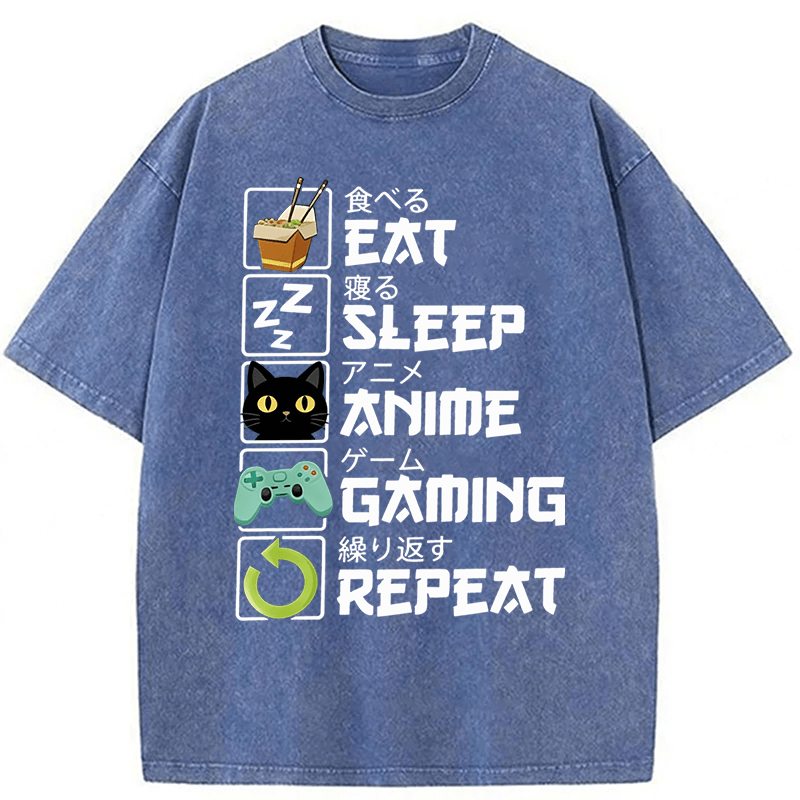 Tokyoviva Japanese Style Food Game Washed T-shirt