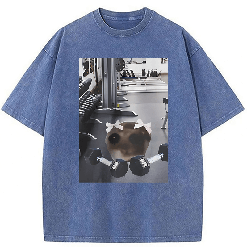 Tokyoviva Sad Hamster Workout Washed T-shirt