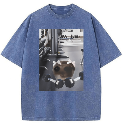 Tokyoviva Sad Hamster Workout Washed T-shirt