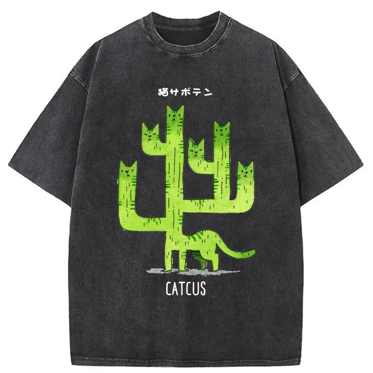 Tokyoviva Funny Catcus Washed T-shirt
