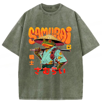 Tokyoviva Samurai Frog Washed T-shirt