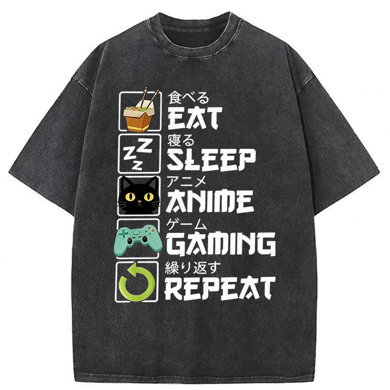 Tokyoviva Japanese Style Food Game Washed T-shirt