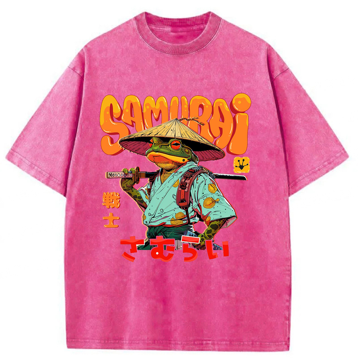 Tokyoviva Samurai Frog Washed T-shirt