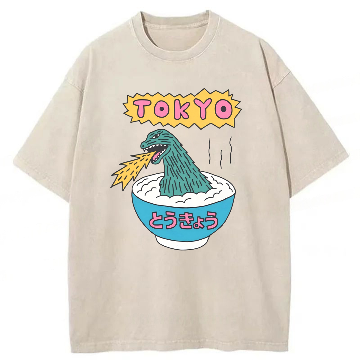 Tokyoviva Tokyo Dinosaur Ramen Washed T-shirt
