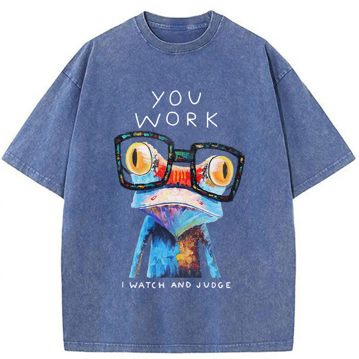 Tokyoviva Supervising Frogs Washed T-shirt