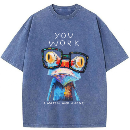Tokyoviva Supervising Frogs Washed T-shirt