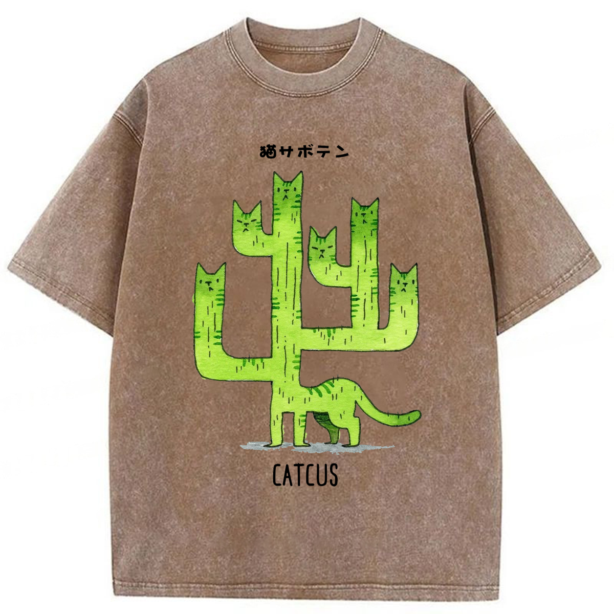 Tokyoviva Funny Catcus Washed T-shirt