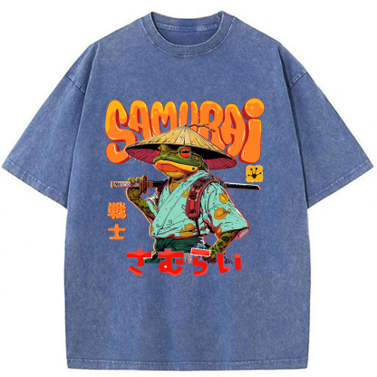 Tokyoviva Samurai Frog Washed T-shirt