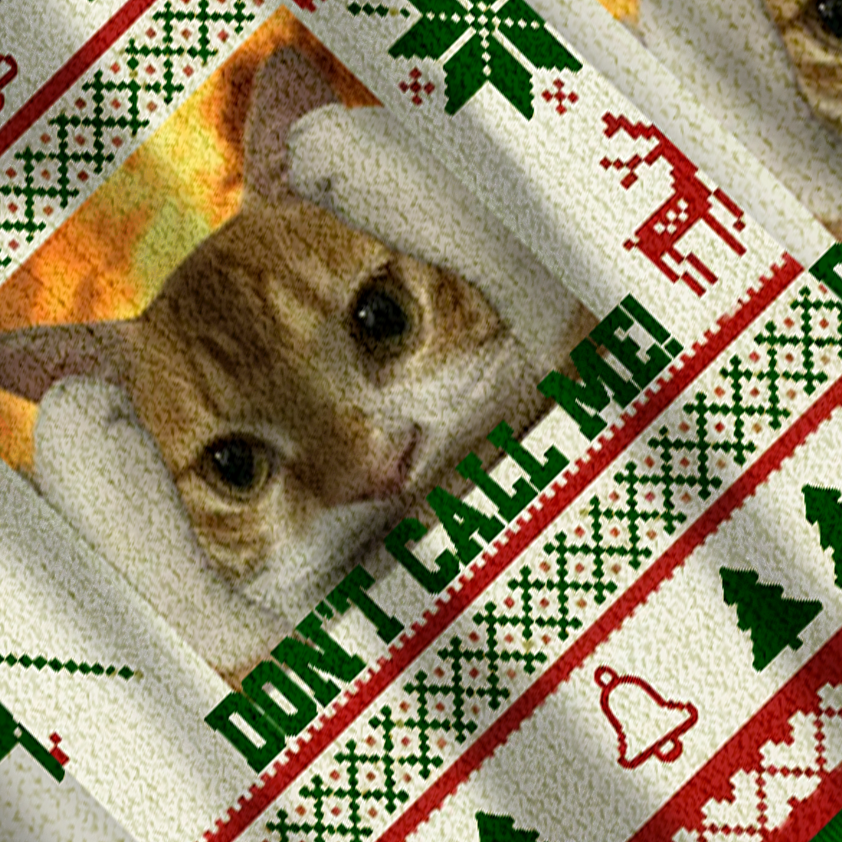 Baddiecat Don't Call Me Christmas Ugly Sweatshirt